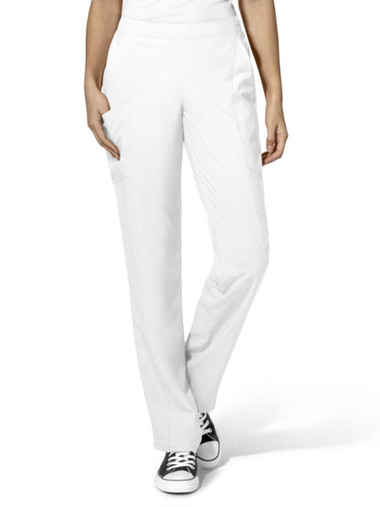 Women's Eight-Pocket Flat-Front Cargo Pant - 5155 - White