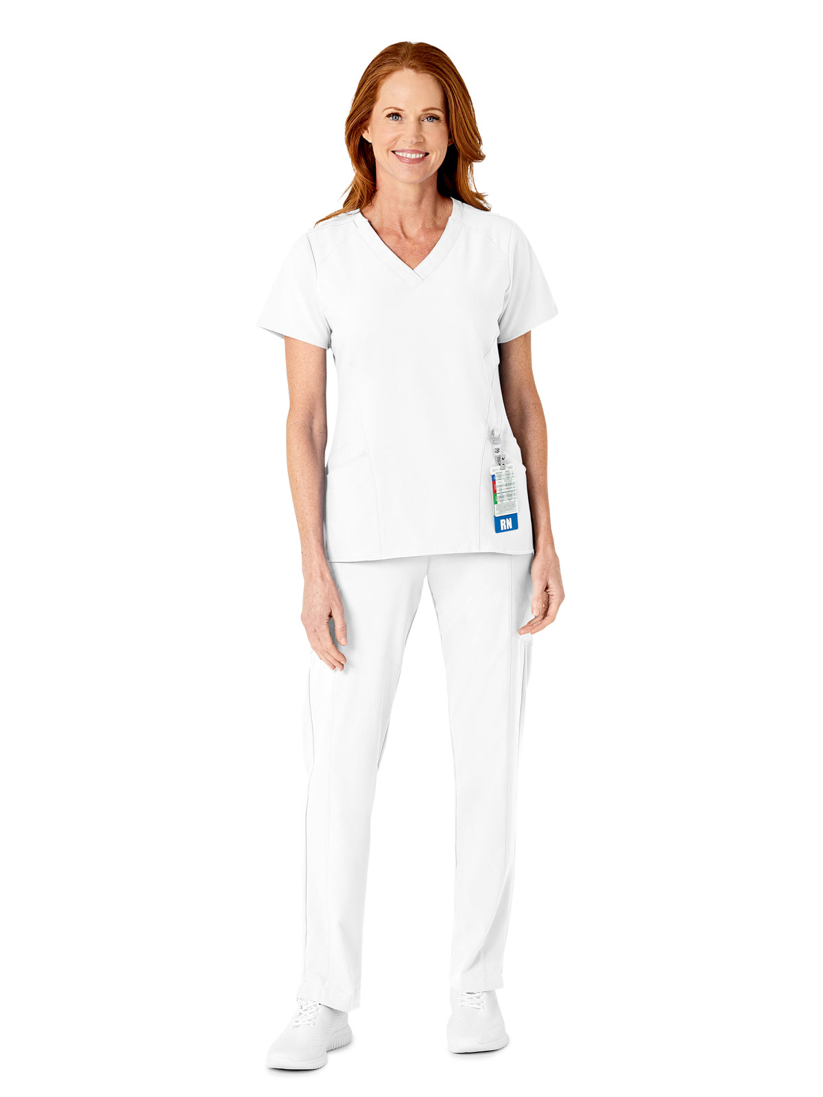 Women's Eight-Pocket Flat-Front Cargo Pant - 5155 - White