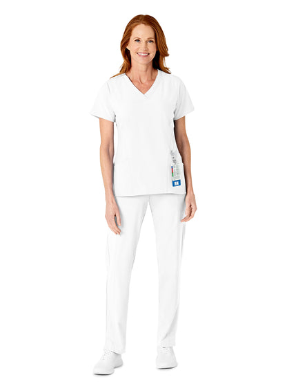 Women's Eight-Pocket Flat-Front Cargo Pant - 5155 - White