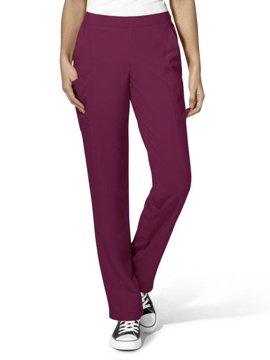 Women's Eight-Pocket Flat-Front Cargo Pant - 5155 - Wine