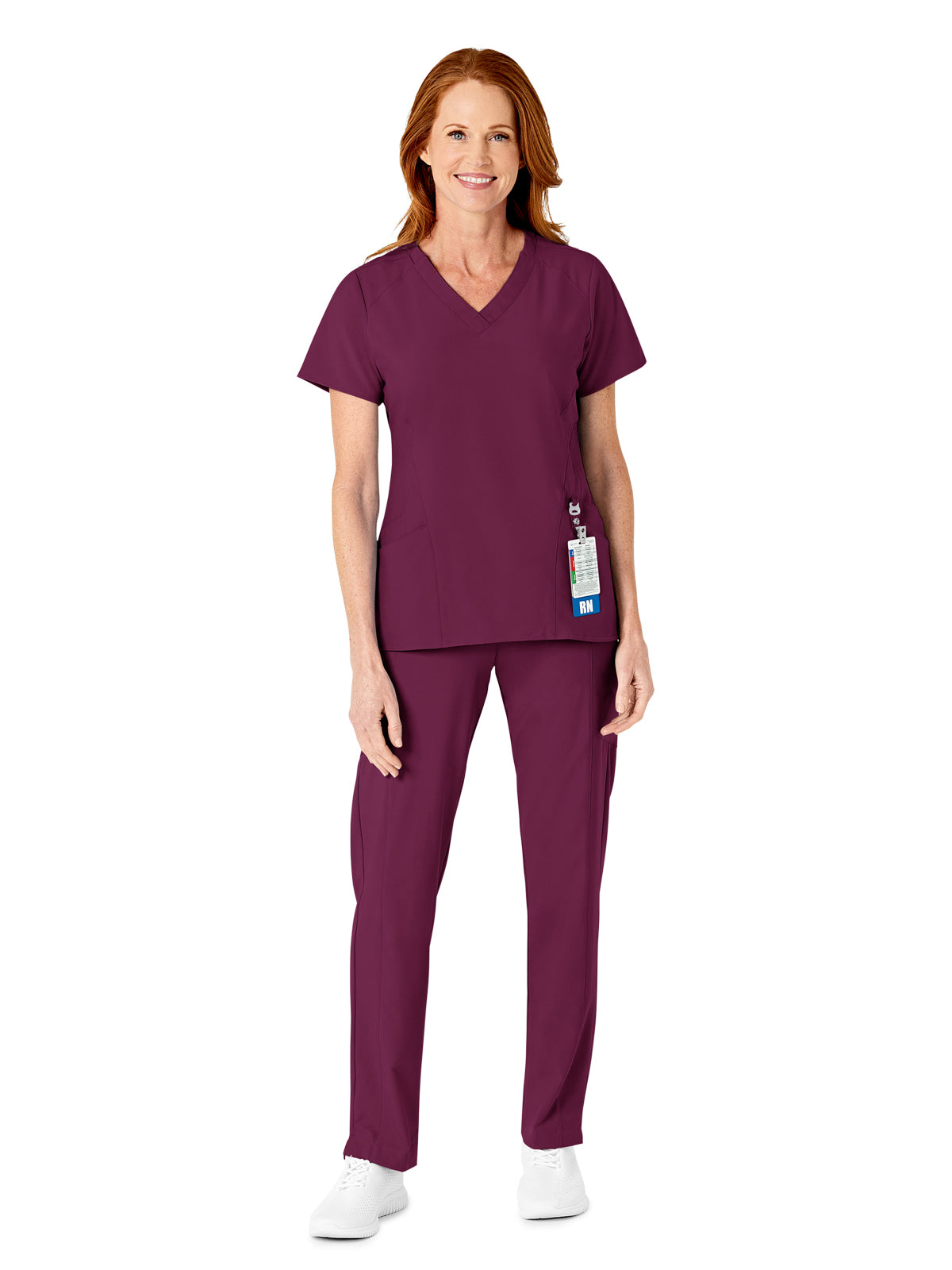 Women's Eight-Pocket Flat-Front Cargo Pant - 5155 - Wine