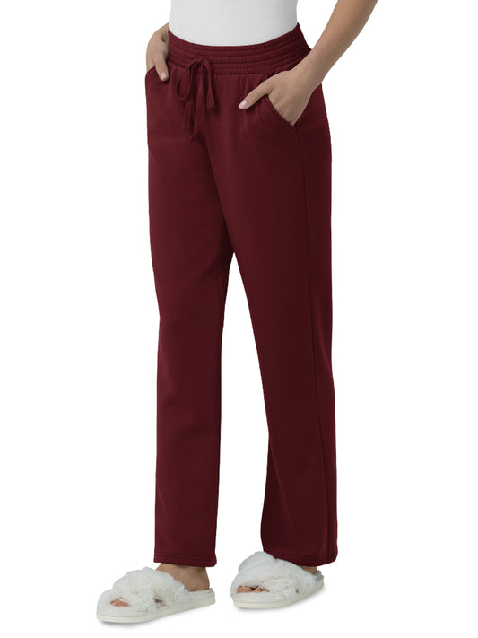 Women's Two-Pocket Wide Leg Pant - 5189 - Burgundy