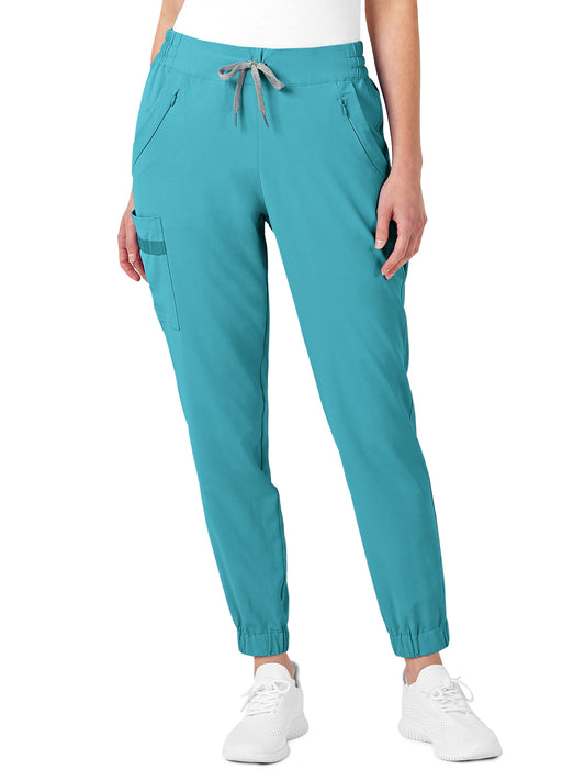 Women's Seven-Pocket Jogger Pant - 5234 - Teal Blue