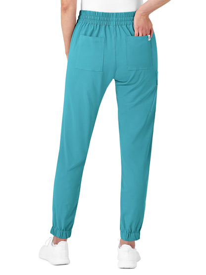 Women's Seven-Pocket Jogger Pant - 5234 - Teal Blue