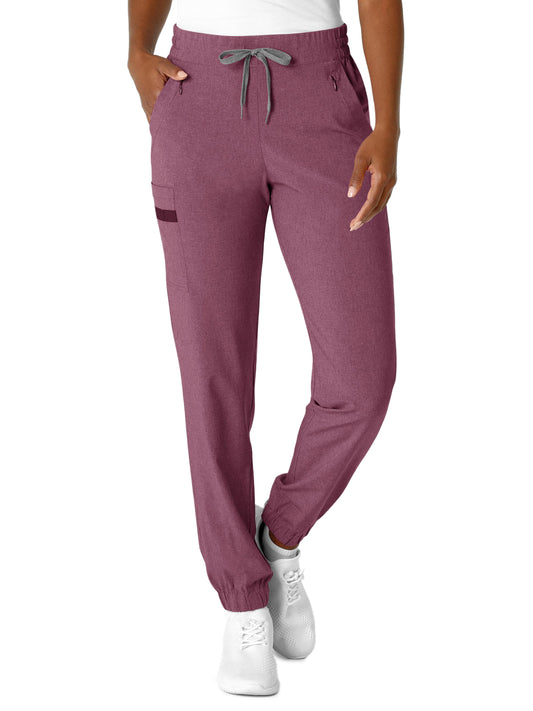 Women's Seven-Pocket Jogger Pant - 5234 - Wine Heather