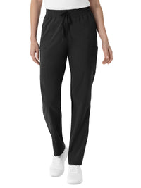 Women's Five-Pocket High Waist Tapered Scrub Pant - 5254 - Black