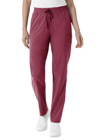 Women's Five-Pocket High Waist Tapered Scrub Pant - 5254 - Carnation