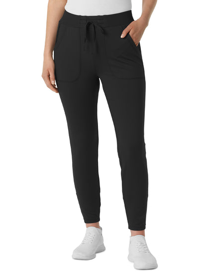 Women's Five-Pocket Athletic Track Scrub Pant - 5259 - Black