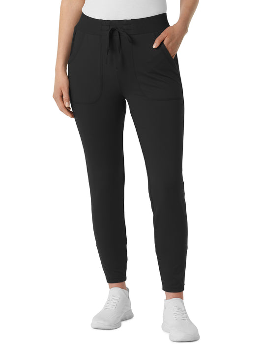 Women's Five-Pocket Athletic Track Scrub Pant - 5259 - Black