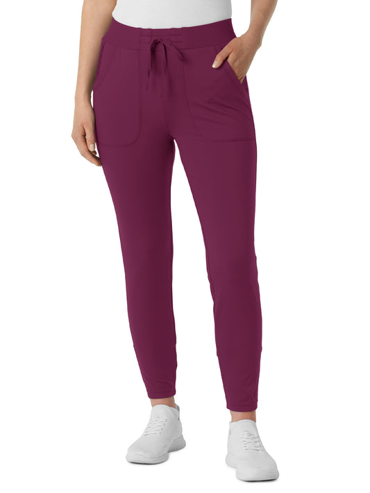 Women's Five-Pocket Athletic Track Scrub Pant - 5259 - Wine