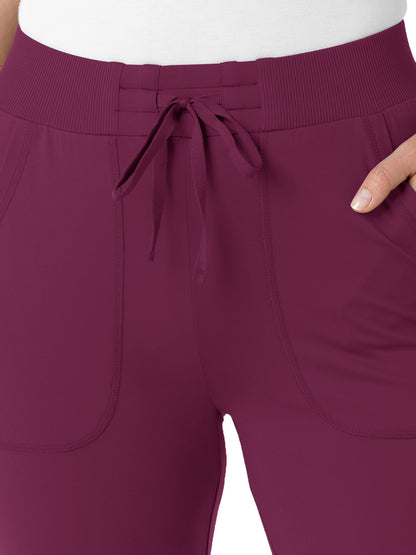 Women's Five-Pocket Athletic Track Scrub Pant - 5259 - Wine