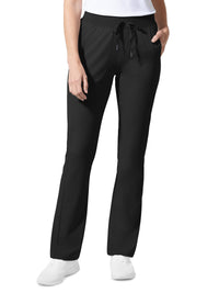 Women's Five-Pocket Mid Rise Align Bootcut Scrub Pant - 5270 - Black