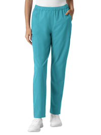 Women's Six-Pocket Slim Leg Scrub Pant - 5280 - Teal Blue
