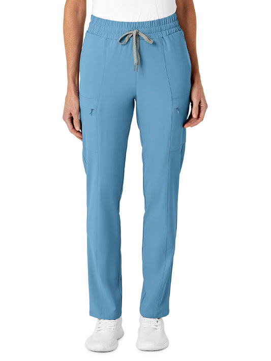 Women's Five-Pocket High Waist Slim Cargo Pant - 5334 - Bay Blue