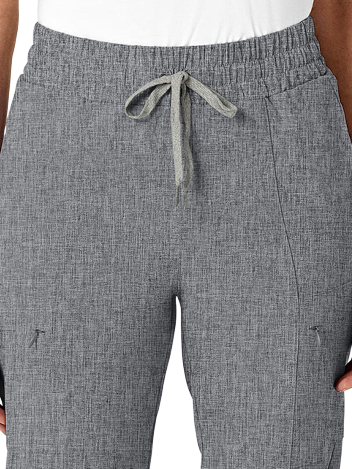 Women's Five-Pocket High Waist Slim Cargo Pant - 5334 - Grey Heather