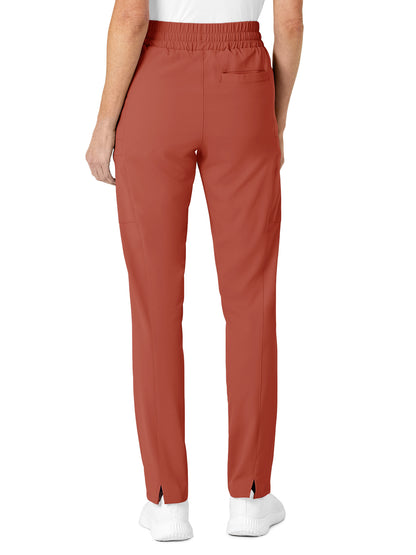 Women's Five-Pocket High Waist Slim Cargo Pant - 5334 - Mineral Red