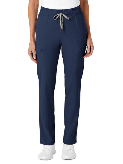 Women's Five-Pocket High Waist Slim Cargo Pant - 5334 - Navy