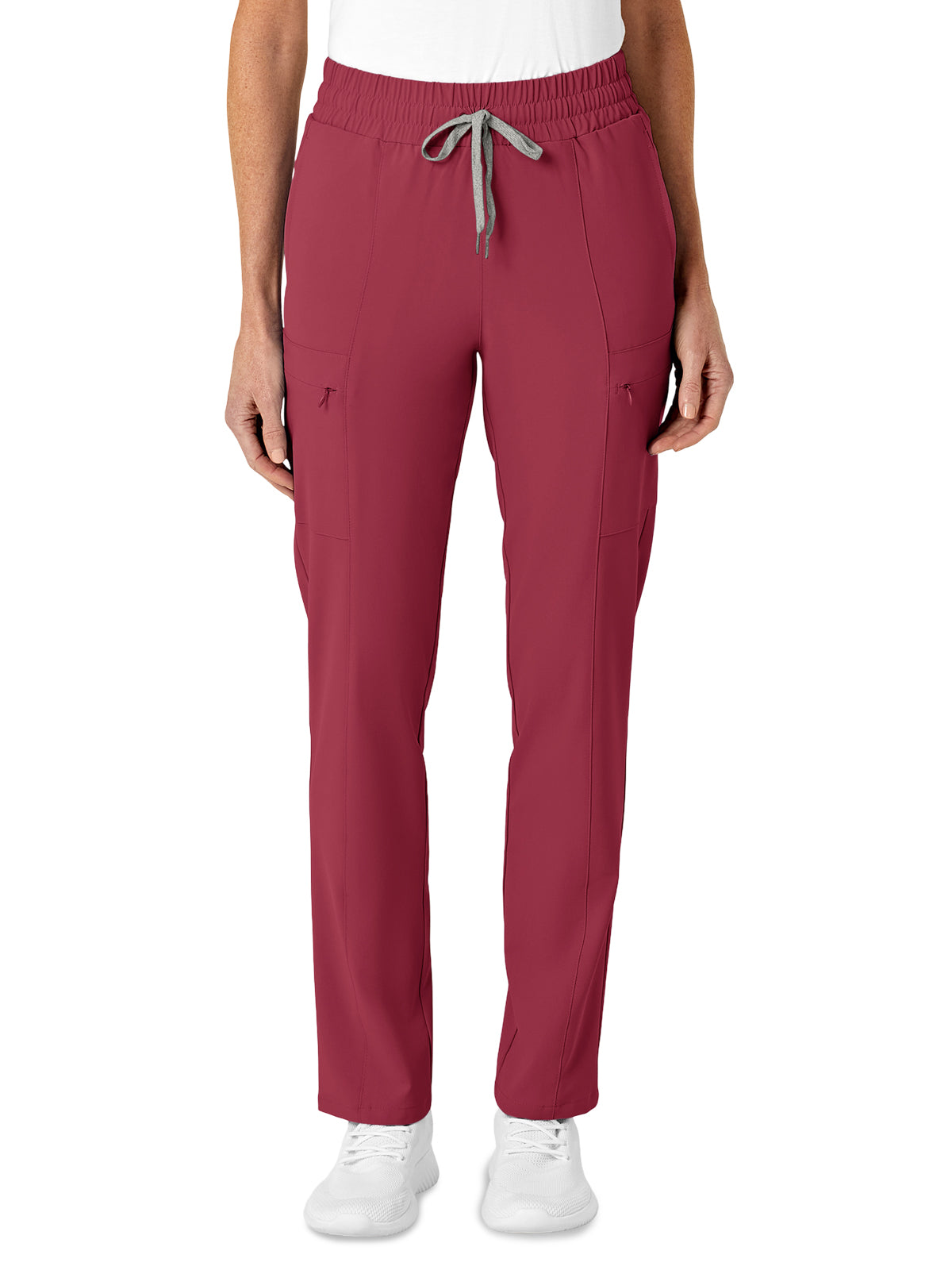 Women's Five-Pocket High Waist Slim Cargo Pant - 5334 - Ruby