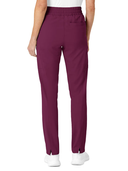 Women's Five-Pocket High Waist Slim Cargo Pant - 5334 - Wine