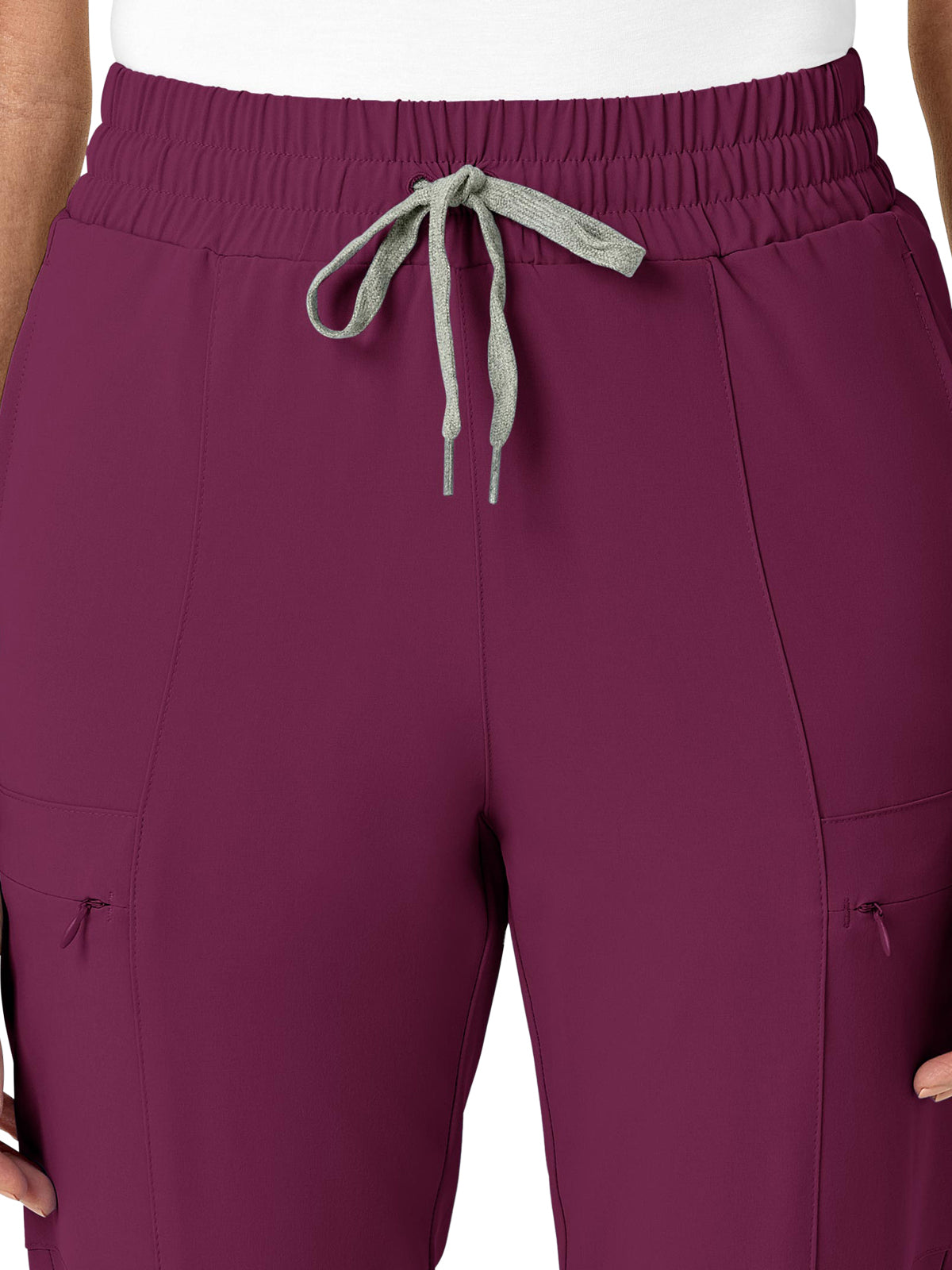 Women's Five-Pocket High Waist Slim Cargo Pant - 5334 - Wine