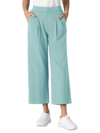 Women's Five-Pocket Cropped Wide Leg Scrub Trouser - 5354 - Coastal Blue