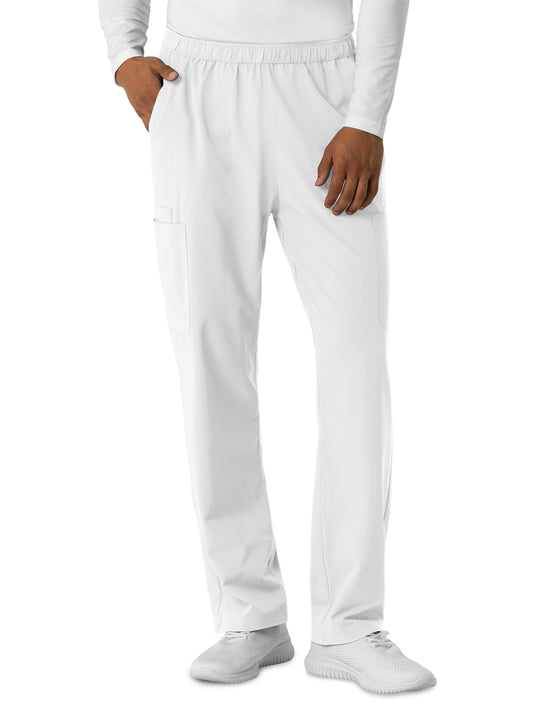 Men's Seven-Pocket Straight Leg Cargo Scrub Pant - 5380 - White