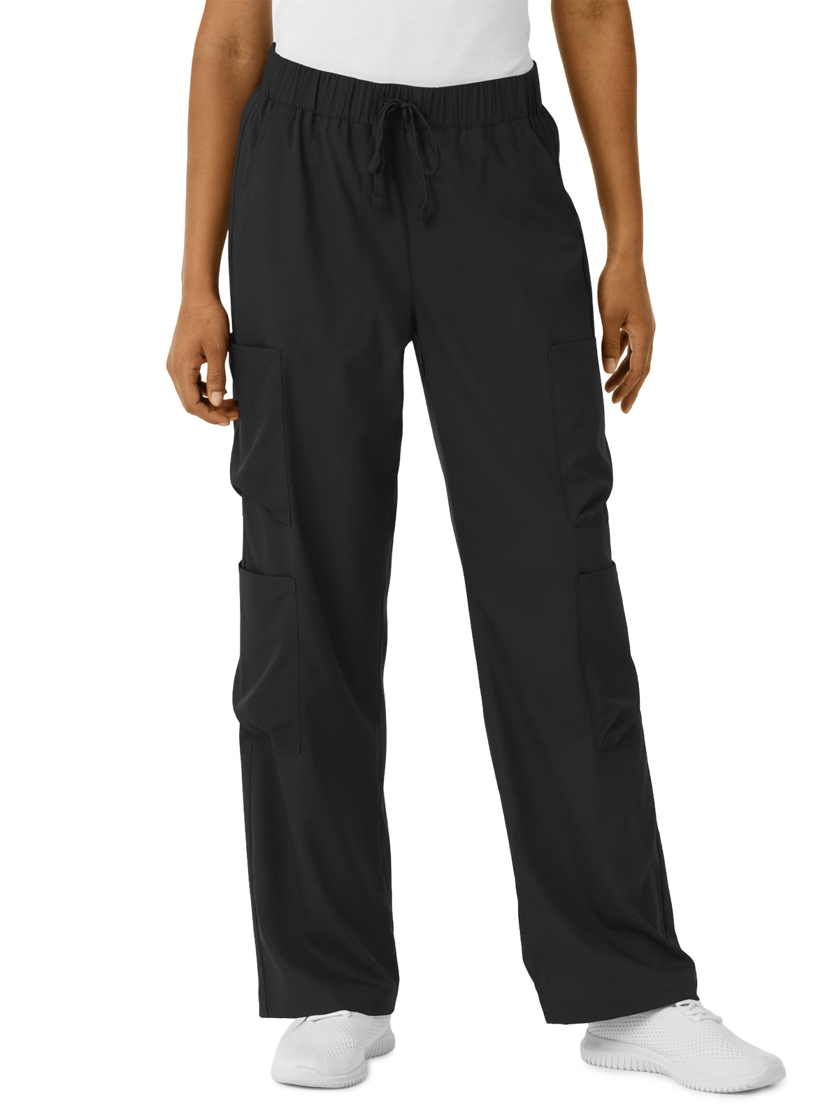 Women's Classic Wide Leg Cargo Scrub Pant - 5451 - Black