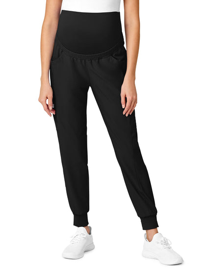 Women's Seven-Pocket Maternity Jogger Pant - 5455 - Black