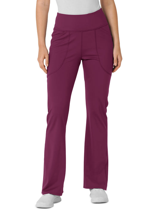 Women's Five-Pocket Yoga Scrub Pant - 5459 - Wine