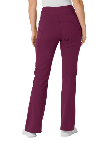 Women's Five-Pocket Yoga Scrub Pant - 5459 - Wine