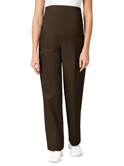 Women's Three-Pocket Maternity Cargo Pant - 545 - Chocolate