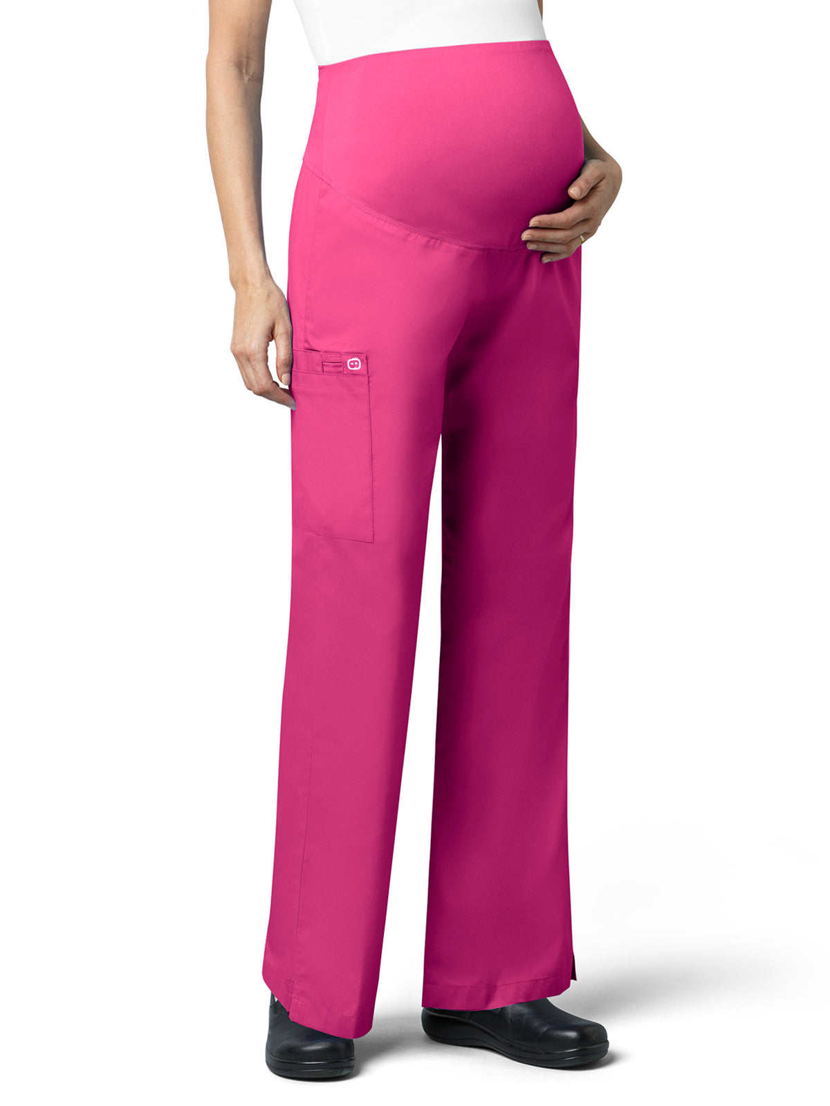 Women's Three-Pocket Maternity Cargo Pant - 545 - Fuchsia