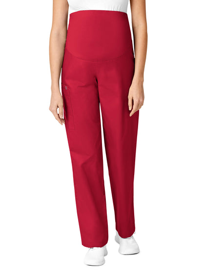 Women's Three-Pocket Maternity Cargo Pant - 545 - Red