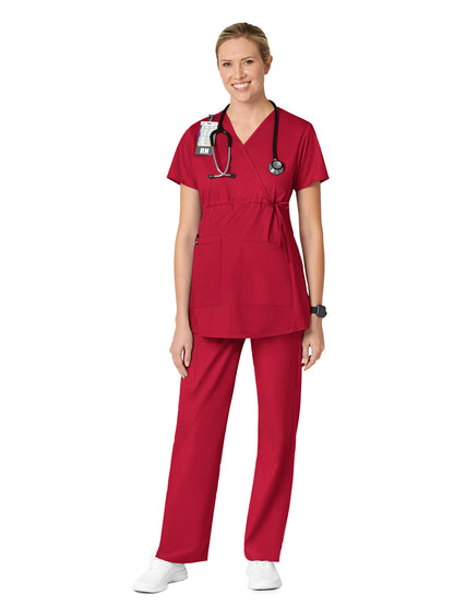 Women's Three-Pocket Maternity Cargo Pant - 545 - Red