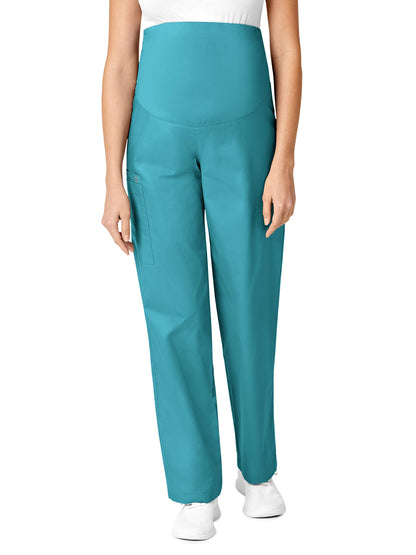 Women's Three-Pocket Maternity Cargo Pant - 545 - Teal