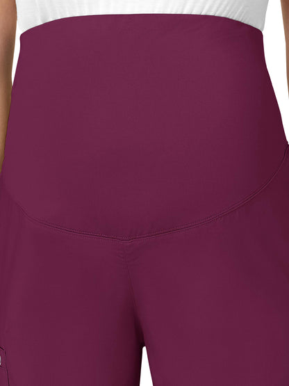 Women's Three-Pocket Maternity Cargo Pant - 545 - Wine