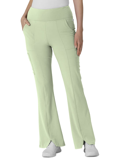 Women's Seven-Pocket Front Slit Flare Scrub Pant - 5534 - Fresh Mint