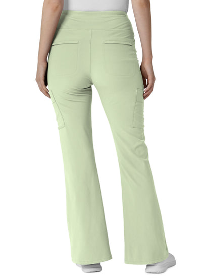 Women's Seven-Pocket Front Slit Flare Scrub Pant - 5534 - Fresh Mint