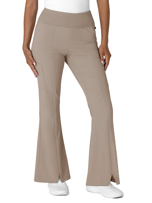 Women's Seven-Pocket Front Slit Flare Scrub Pant - 5534 - Haze