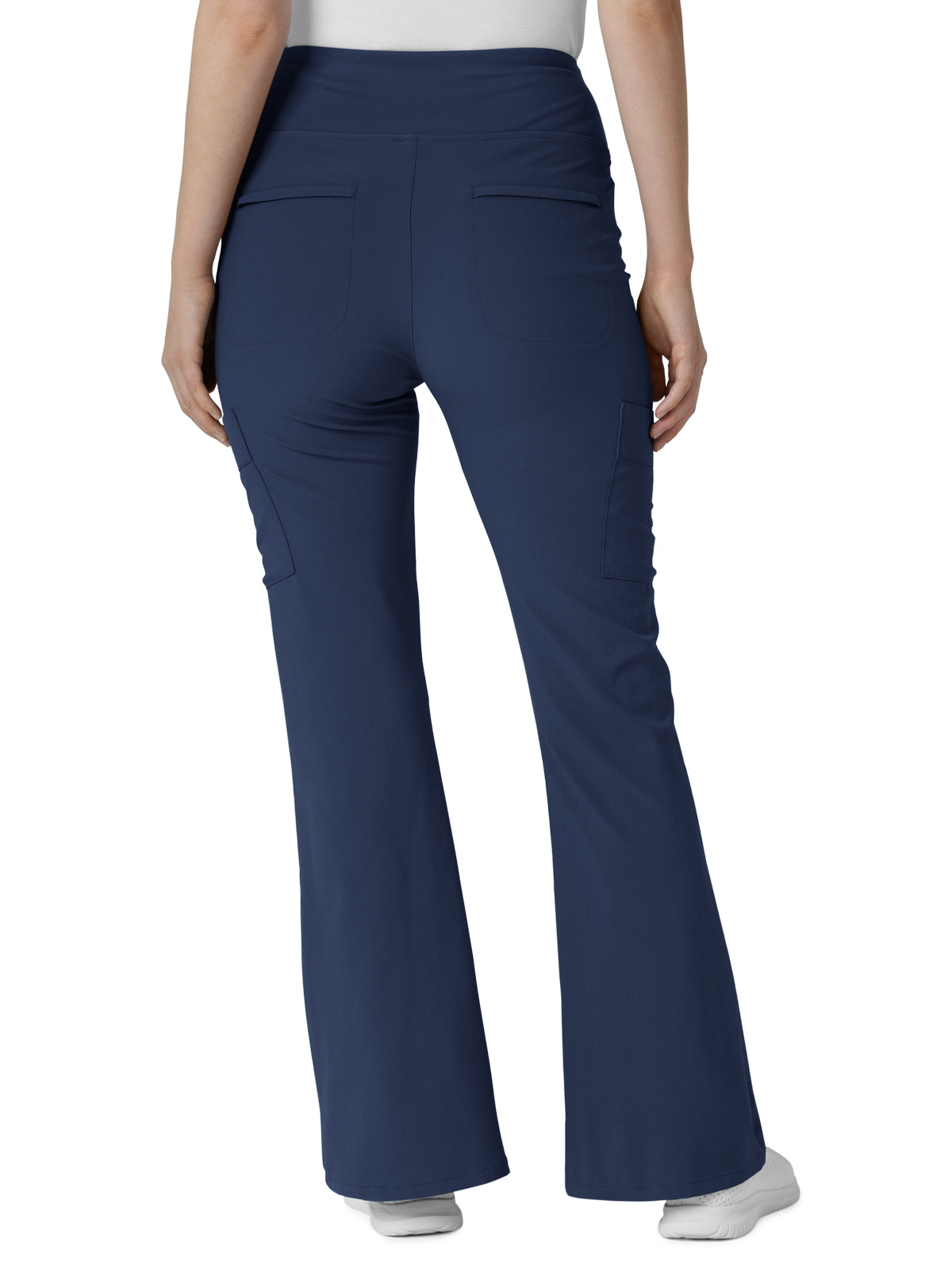 Women's Seven-Pocket Front Slit Flare Scrub Pant - 5534 - Navy