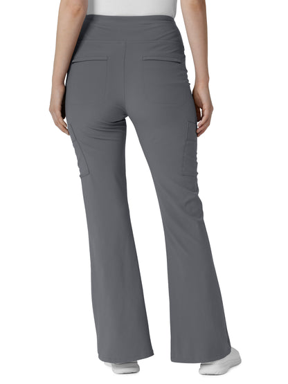 Women's Seven-Pocket Front Slit Flare Scrub Pant - 5534 - Pewter