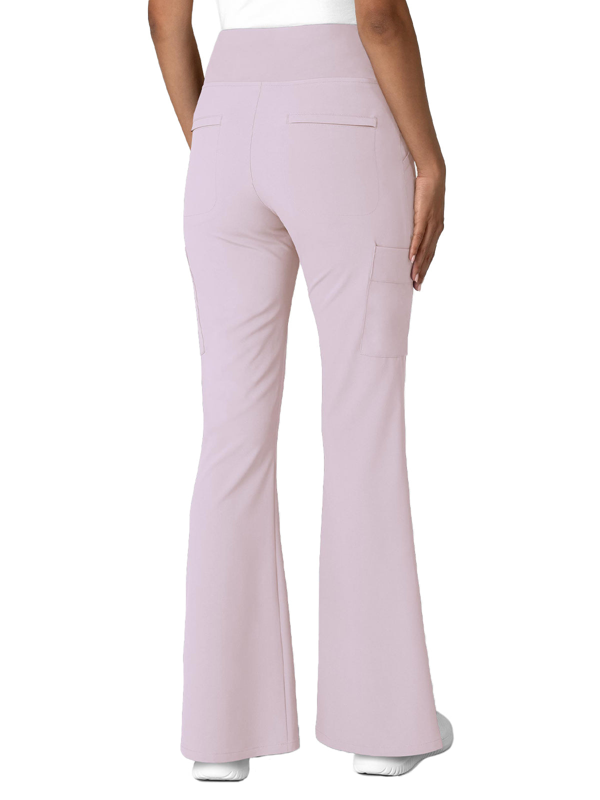 Women's Seven-Pocket Front Slit Flare Scrub Pant - 5534 - Pastel Lilac