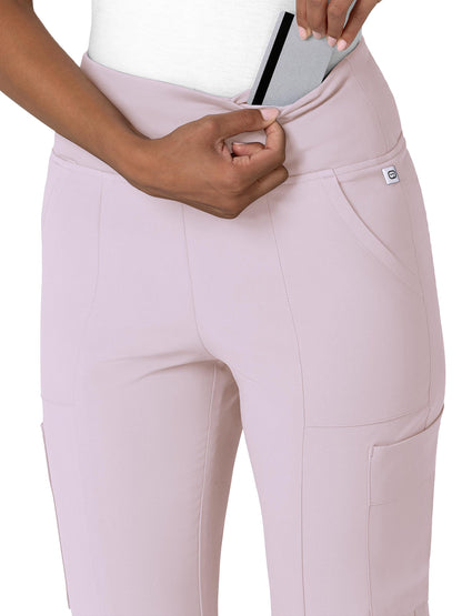 Women's Seven-Pocket Front Slit Flare Scrub Pant - 5534 - Pastel Lilac