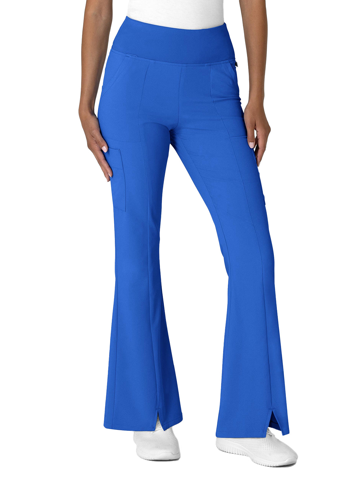 Women's Seven-Pocket Front Slit Flare Scrub Pant - 5534 - Royal