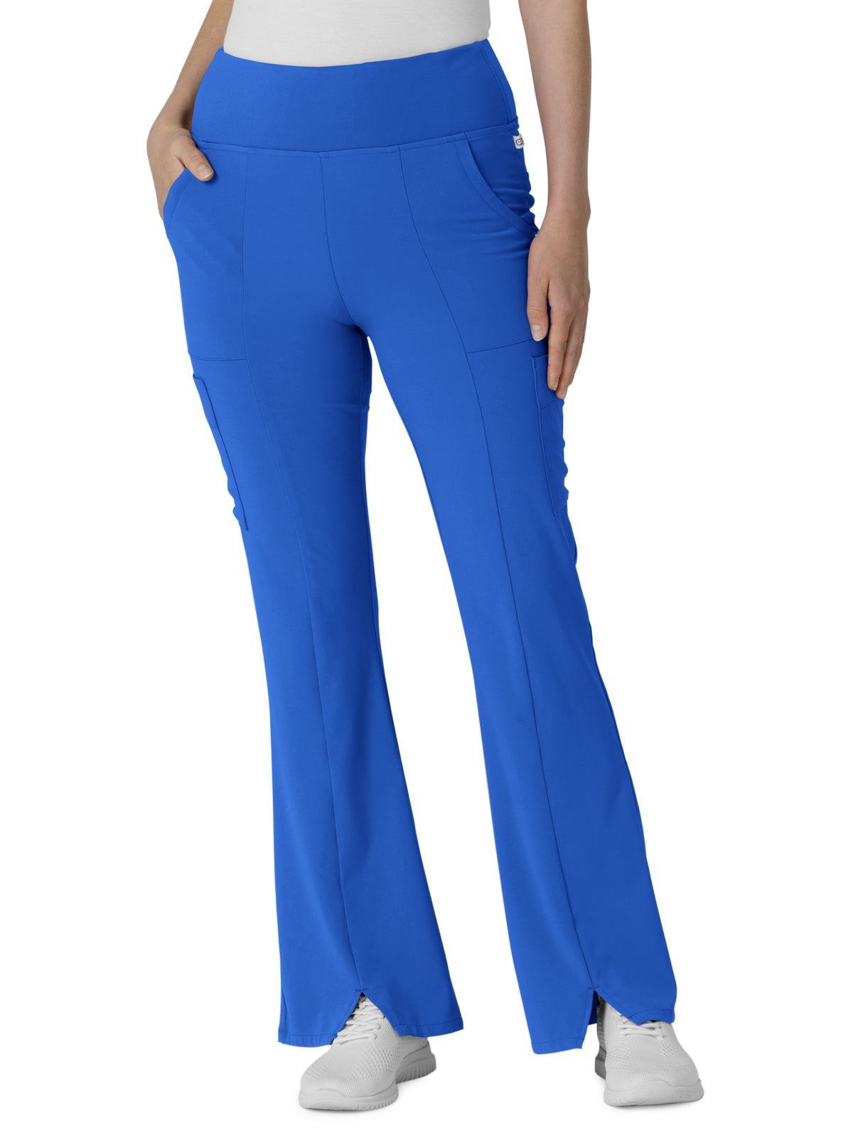 Women's Seven-Pocket Front Slit Flare Scrub Pant - 5534 - Royal