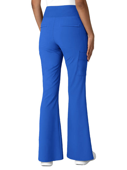 Women's Seven-Pocket Front Slit Flare Scrub Pant - 5534 - Royal