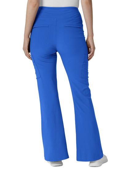 Women's Seven-Pocket Front Slit Flare Scrub Pant - 5534 - Royal