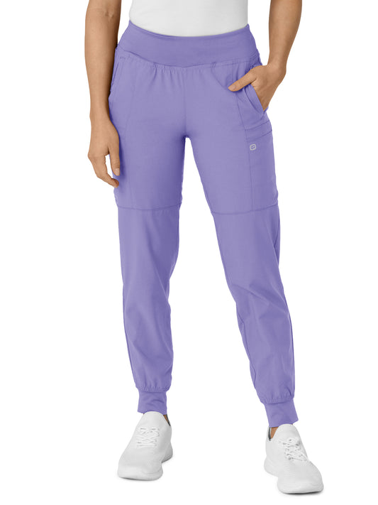 Women's Eight-Pocket Comfort Waist Pant - 5555 - Iris Purple