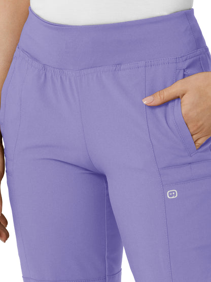 Women's Eight-Pocket Comfort Waist Pant - 5555 - Iris Purple