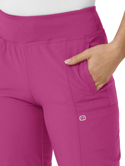 Women's Eight-Pocket Comfort Waist Pant - 5555 - Raspberry